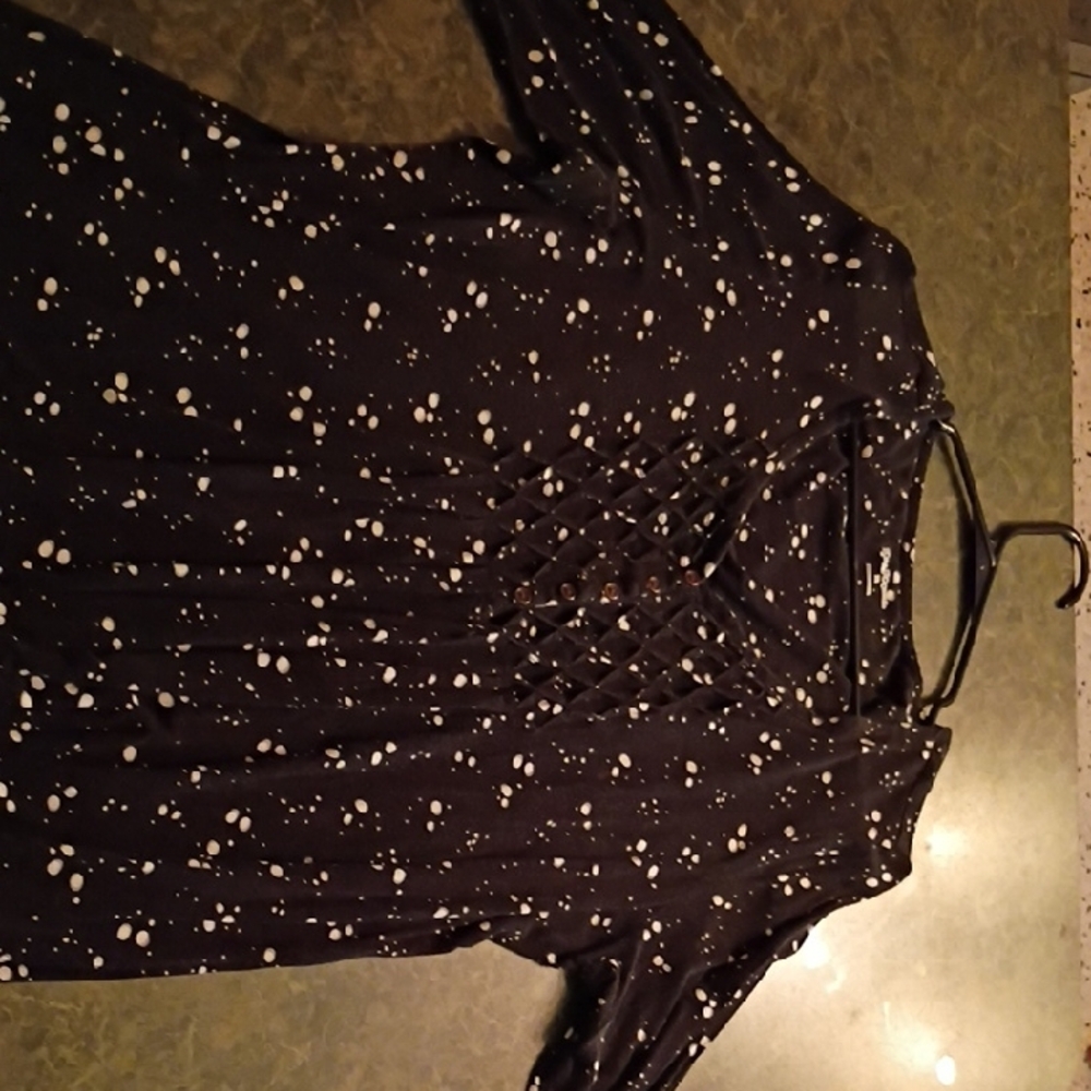 Black and White Polka Dot Blouse